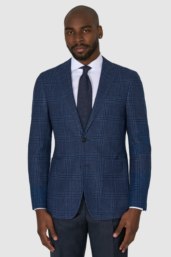 New Suitsupply Havana Navy Check Wool, Silk, Cashmere Blazer - Size 38R and 40R
