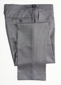 New Suitsupply La Spalla Dark Gray Birdseye Super 150s Wool and Mulberry Silk Luxury Suit - Size 42L