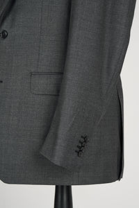 New SUITREVIEW Elmhurst Anthracite Gray Pure Wool Super 110s Suit - Size 42R