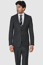 Load image into Gallery viewer, New SUITREVIEW Elmhurst Anthracite Gray Pure Wool All Season 3 Roll 2 Suit - All Sizes Made To Order