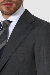 New SUITREVIEW Elmhurst Anthracite Gray Pure Wool All Season 3 Roll 2 Suit - All Sizes Made To Order