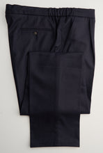 Load image into Gallery viewer, New Suitsupply Ames Pleat Navy Blue Pure Flannel Drawstring Pants - Waist Size 38