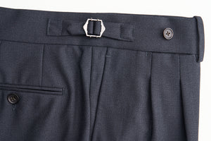 New Suitsupply Braddon Navy Blue Pure Wool 21 Micron 2 Ply Pants - Waist Size 34, 36, 38, 40