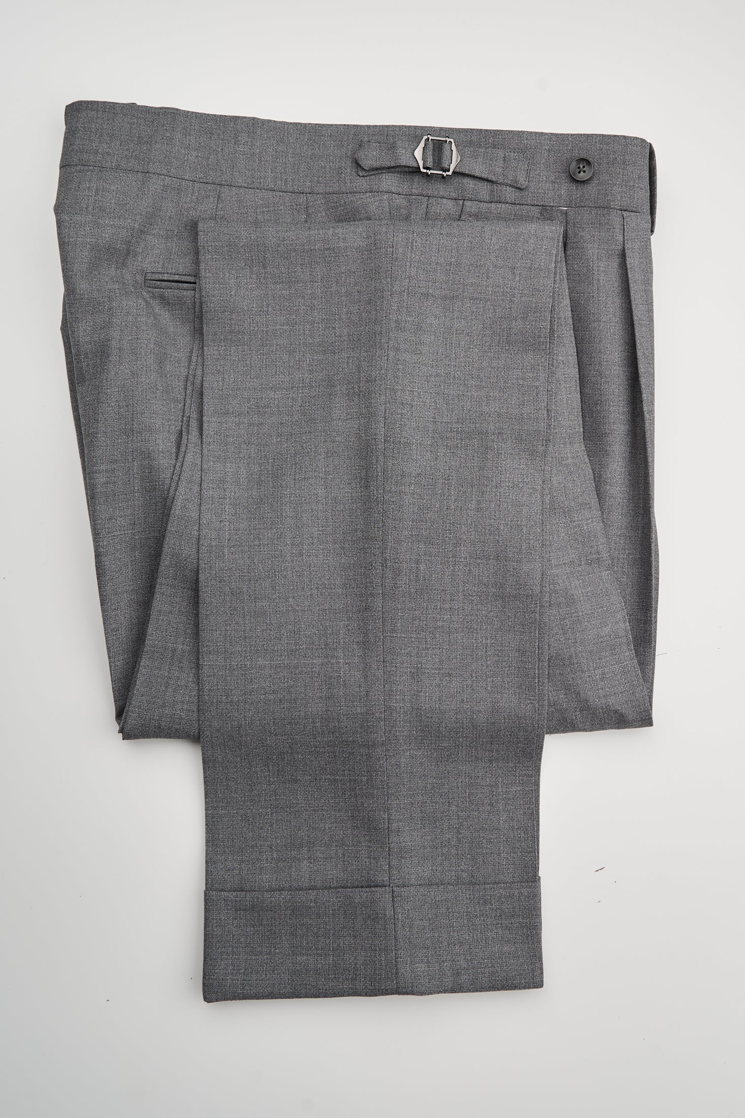 New Suitsupply Braddon Gray Pure Wool Double Pleated Pants - Waist Size 36