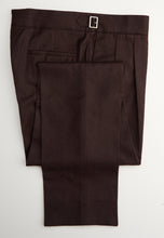 Load image into Gallery viewer, New Suitsupply Fellini Dark Red Pure Wool Light Flannel Half Gurkha Pants - Most Sizes Available!