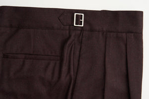 New Suitsupply Fellini Dark Red Pure Wool Light Flannel Half Gurkha Pants - Most Sizes Available!