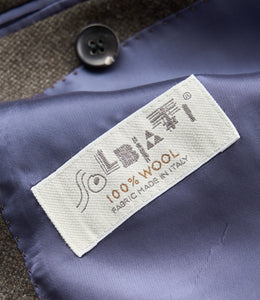 New Suitsupply Havana Brown Pure Wool Flannel Half Lined Blazer - Size 38R
