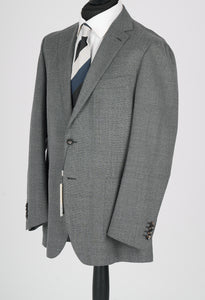New Suitsupply Havana Gray Plain Pure Wool Super 110s Half Lined Blazer - Size 46R