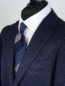 New Suitsupply Havana Navy Blue Giro Inglese Silk, Linen and Cotton Blazer - Size 38R