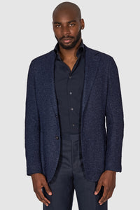 New Suitsupply Havana Navy Blue Giro Inglese Silk, Linen and Cotton Blazer - Size 40R