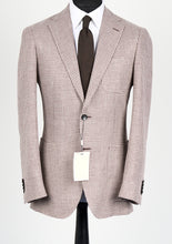 Load image into Gallery viewer, New Suitsupply Havana Purple Houndstooth Wool and Linen Blazer - Size 38R
