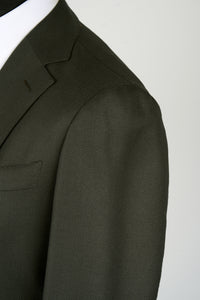 New Suitsupply Havana Green Plain Pure Wool Half Lined All Season Blazer - Size 36R, 38R, 44L