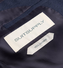 Load image into Gallery viewer, New Suitsupply Havana Navy Wool and Cashmere Peak Lapel Blazer - Size 36R, 38R, 40R, 42S, 42R