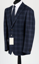 Load image into Gallery viewer, New Suitsupply Havana Blue Check Pure Wool Flannel Half Lined Blazer - Size 38R and 44R