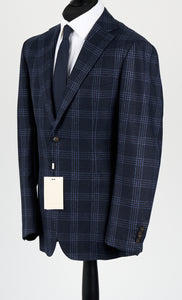 New Suitsupply Havana Blue Check Pure Wool Flannel Half Lined Blazer - Size 38R and 44R