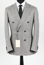 Load image into Gallery viewer, New Suitsupply Havana Gray Check Wool and Linen DB Blazer - Size 36R, 38R, 42L, 44R