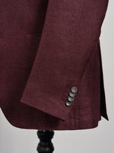 Load image into Gallery viewer, New Suitsupply Havana Dark Burgundy Magenta Speckled Wool/Linen Blazer - 34R, 36R, 38R, 40R, 46R