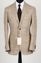 Load image into Gallery viewer, New Suitsupply Havana Light Brown Check Silk, Linen, Cotton Half Lined Blazer - Size 36R