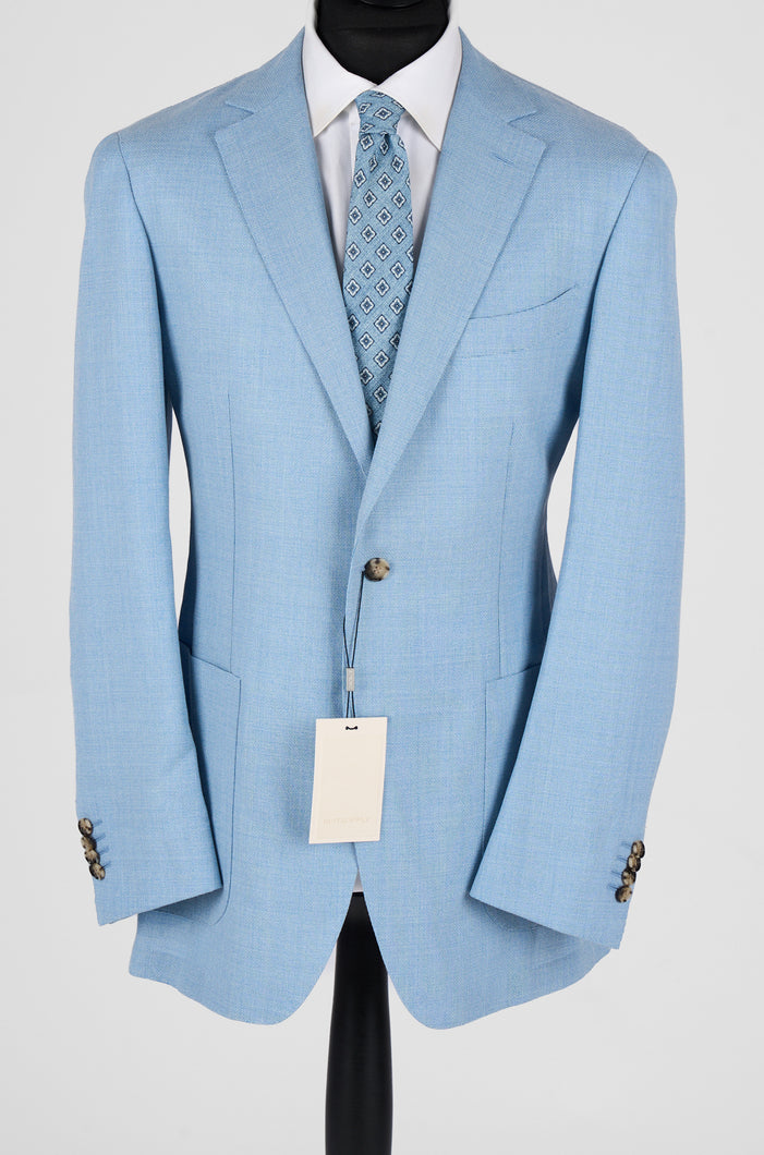 New Suitsupply Havana Light Blue Pure Wool Half Lined Blazer - Size 44R
