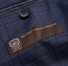 Load image into Gallery viewer, New Suitsupply Havana Navy Check Pure Wool Super 130s Half Lined Blazer -  36S and 36R