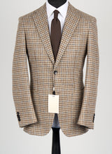 Load image into Gallery viewer, New Suitsupply Havana Mid Brown Houndstooth Wool and Alpaca Blazer - Size 36S, 36R, 38S, 38R, 38L, 40S, 40R, 40L, 42S, 42R, 42L, 44S, 44R, 44L, 46R