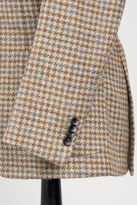 New Suitsupply Havana Mid Brown Houndstooth Wool and Alpaca Blazer - Size 36R, 38R, 40S, 40R