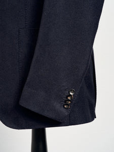 New Suitsupply Havana Navy Herringbone Wool and Cashmere Blazer - Size 38R