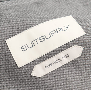 New Suitsupply Havana Light Gray Pure Wool Super 130s Unconstructed Wide Lapel Blazer - Size 36R and 38R