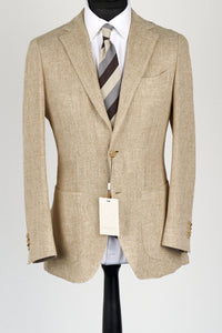New Suitsupply Havana Mid Brown Cotton, Linen, Silk Giro Inglese Blazer - Size 38R