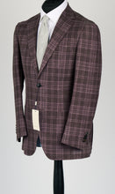 Load image into Gallery viewer, New Suitsupply Havana Purple Check Wool, Tussah Silk and Linen Zegna Blazer - Size 38R and 40R