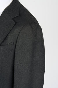 New Suitsupply Havana Dark Gray Pure Wool Half Lined Wide Lapel Blazer - Size 38R and 40R
