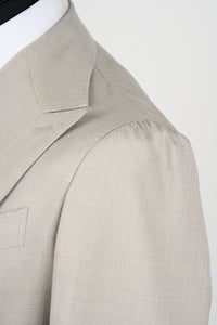 New Suitsupply Havana Light Brown/Gray Pure Wool Super 130s Unlined DB Blazer - Size 38R