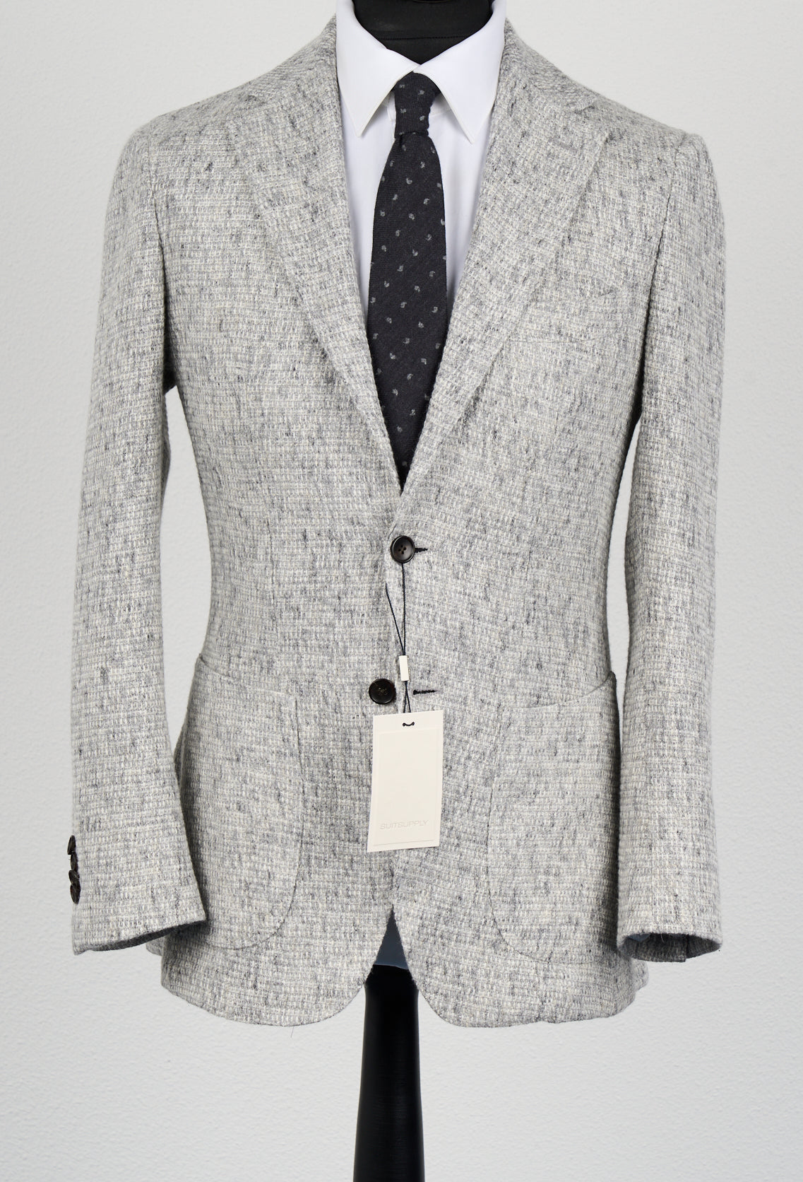New Suitsupply Lazio Patch Light Gray Unconstructed Unlined Blazer -Size 34R, 36R, 38R, 38L, 40R (Super Light!)