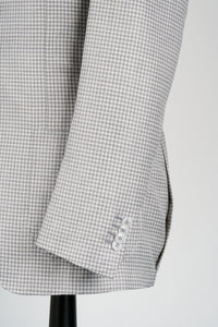 New Suitsupply Havana Light Gray Houndstooth Wool, Mulberry Silk and Linen Blazer - Size 36R, 38R, 40R, 44R