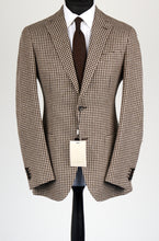 Load image into Gallery viewer, New Suitsupply Havana Brown Houndstooth Linen, Silk, Wool, Cotton Ferla Blazer - Size 36R and 38R