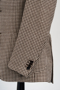 New Suitsupply Havana Brown Houndstooth Linen, Silk, Wool, Cotton Ferla Blazer - Size 36R and 38R