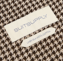 Load image into Gallery viewer, New Suitsupply Havana Brown Houndstooth Linen, Silk, Wool, Cotton Ferla Blazer - Size 36R and 38R