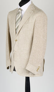 New Suitsupply Havana Light Brown Silk and Linen Giro Inglese Blazer - Size 36R