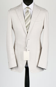 New Suitsupply Havana Light Gray/Brown Herringbone Linen, Wool,  Mulberry Silk Blazer - Size 40 and 42R