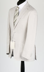 New Suitsupply Havana Light Gray/Brown Herringbone Linen, Wool,  Mulberry Silk Blazer - Size 40 and 42R