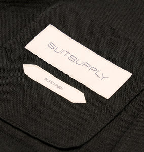 New Suitsupply Sahara Black Pure Linen Safari Jacket - Size 36R, 38R, 44R, 46R, 48R