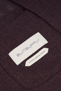 New Suitsupply Greenwich Burgundy Cotton, Linen, Silk Ferla Shirt Jacket - Size 40R, 42R, 44R
