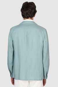 New Suitsupply Walter Mint Blue Pure Linen Shirt Jacket - Many Sizes Available
