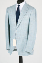 Load image into Gallery viewer, New Suitsupply Havana Tulip Aqua Blue Tussah Silk, Linen and Cotton Blazer - Size 38S, 38R, 40S, 40R