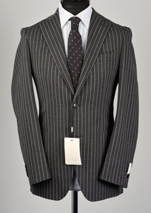 New Suitsupply Havana Traveller Dark Gray Stripe Unlined Suit - Size 36R, 38R, 40R, 42R