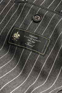 New Suitsupply Havana Traveller Dark Gray Stripe Unlined Suit - Size 36R, 38R, 40R, 42R