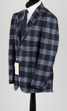 Load image into Gallery viewer, New Suitsupply Havana Navy Plaid Wool, Mohair, Silk and Cashmere Blazer - Size 38R