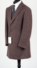 Load image into Gallery viewer, New Suitsupply Vincenza Purple Wool, Camel, Cashmere Coat - Size 40R