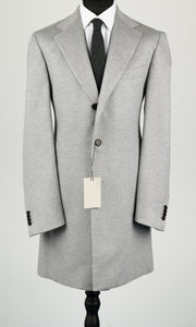 New Suitsupply Vincenza Light Gray Pure Cashmere Coat - Size 44L