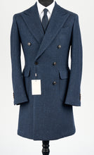 Load image into Gallery viewer, New Suitsupply Lavello Blue Twill Wool, Polyamide, Silk, Linen, Cashmere DB Coat - Size 36R